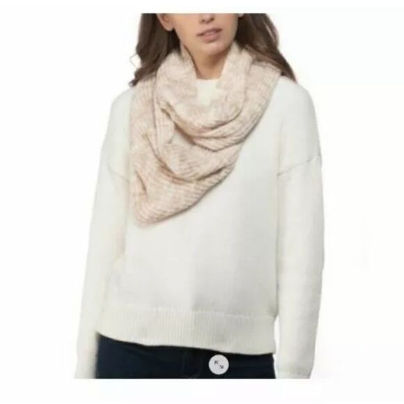 Style & Co Blush Pink Rib Marled Loop Infinity Scarf Women's One Size NWT - Picture 1 of 4